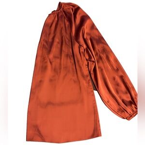 White House Black Market Satin Top in Rust